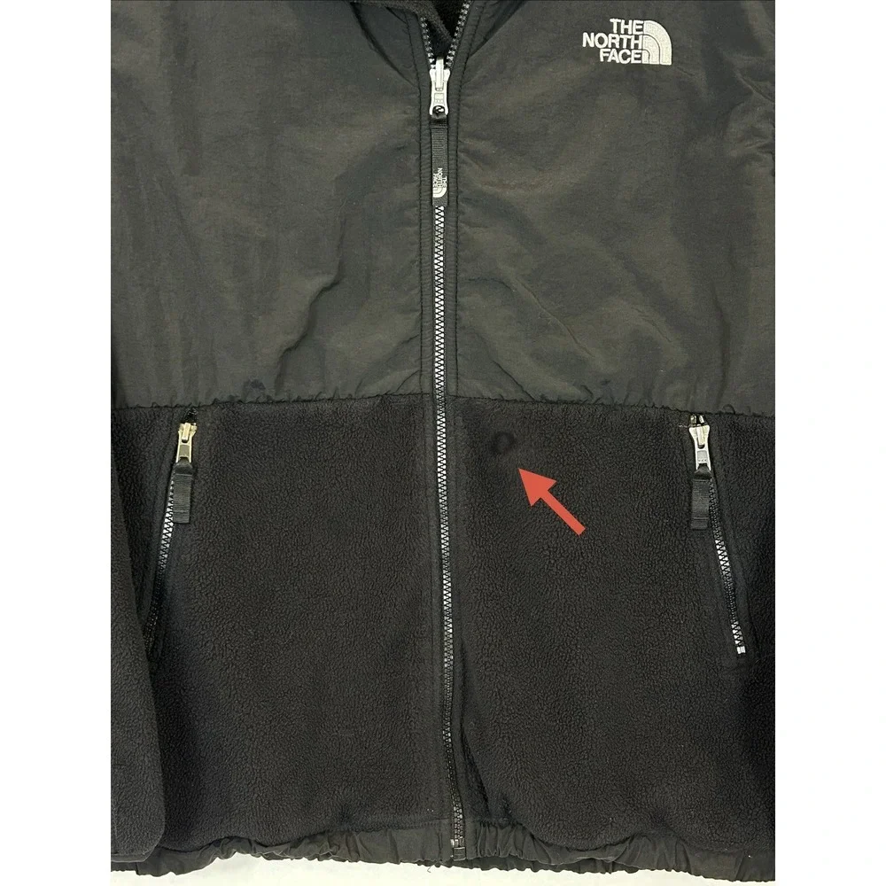 The North Face Jacket Boys Youth XLarge Black Denali Full Zip Fleece Jacket Coat